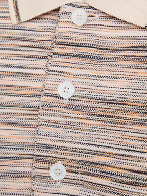 Missoni Space Dyed Polo Shirt in Orange Beige