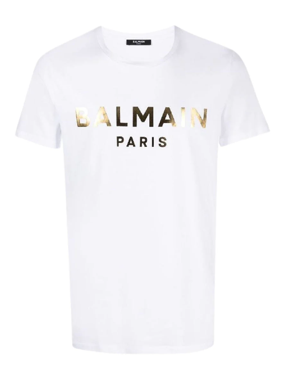 Balmain Paris Gold Foil White T-Shirt