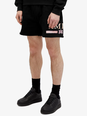 Amiri MA Watercolour Bar Shorts in Black