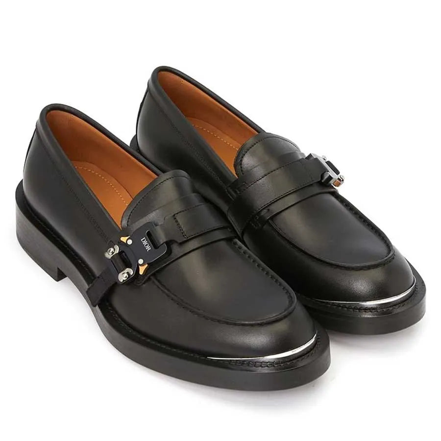 Dior Evidence Black Leather Loafers
