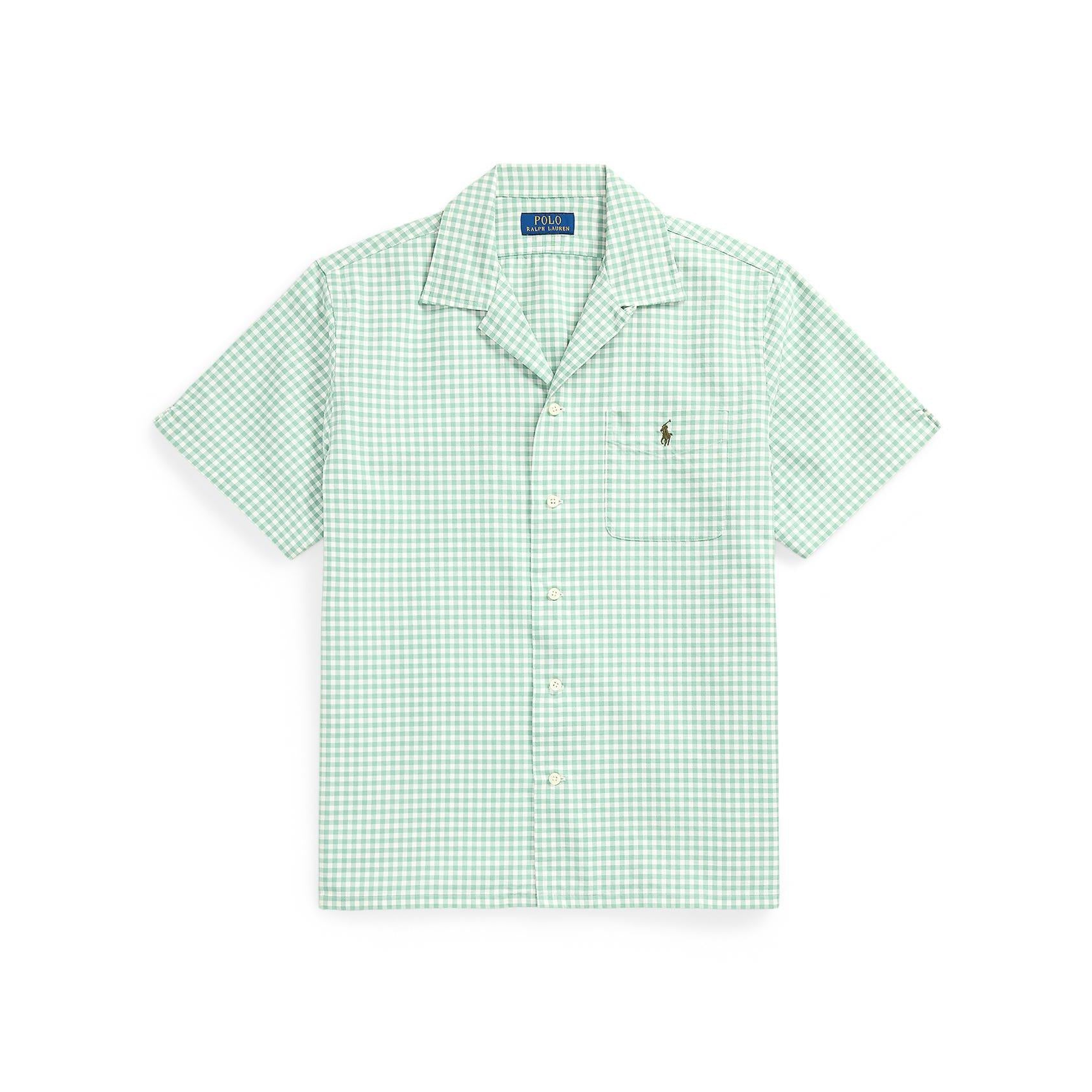 Gingham Short-Sleeve Patterned Shirt