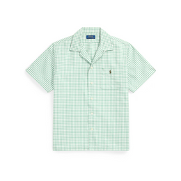 Gingham Short-Sleeve Patterned Shirt
