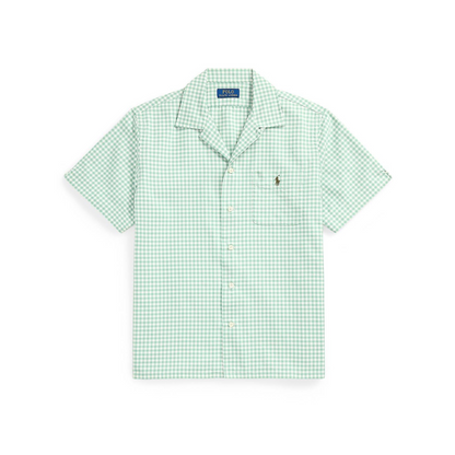 Gingham Short-Sleeve Patterned Shirt