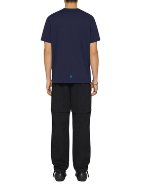 Givenchy 4G Sketch Logo Slim Fit T-Shirt in Navy Blue
