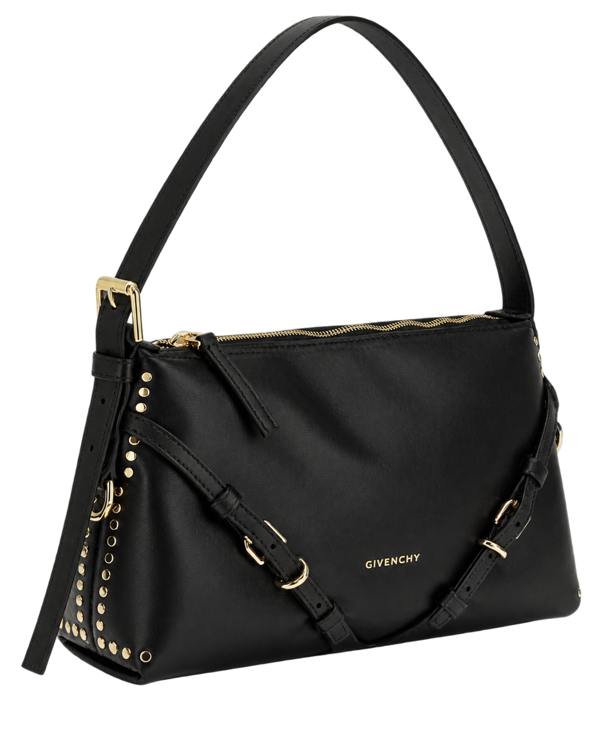 GIVENCHY Black Voyou Medium Shoulder Bag