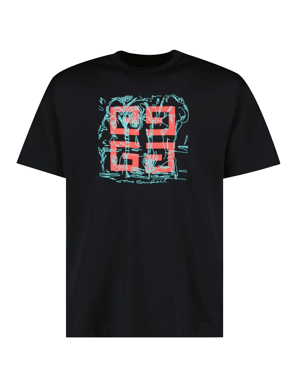 Givenchy Embroidered 4G Logo Print T-Shirt in Black