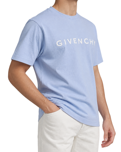 Givenchy - Logo-Print Cotton-Jersey T-Shirt - Blue