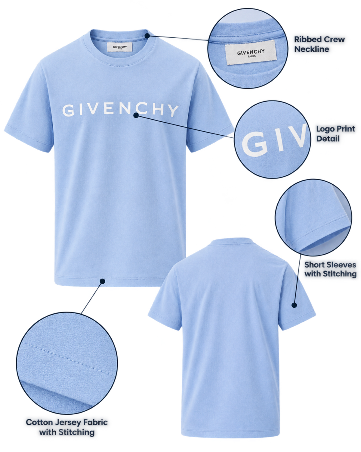Givenchy - Logo-Print Cotton-Jersey T-Shirt - Blue