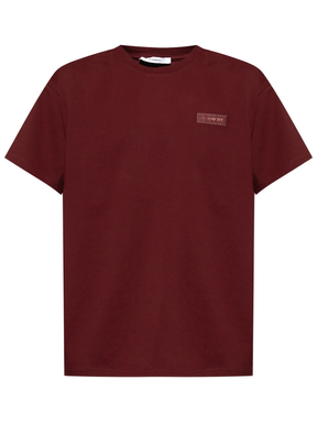 Givenchy Logo Patch T-Shirt in Burgundy