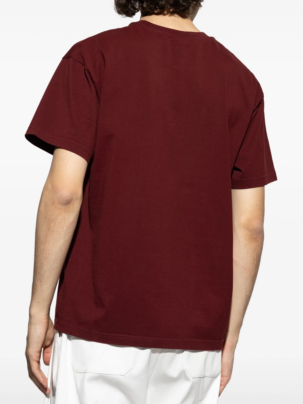 Givenchy Logo Patch T-Shirt in Burgundy
