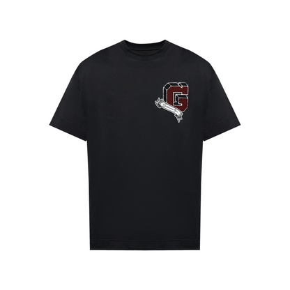 Givenchy Monogram College Embroidered Logo T-Shirt in Black
