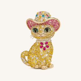 Glamorous Cat Clutch - Multicolor Gold
