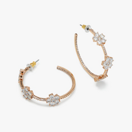 Gleaming Gardenia Flower Hoops