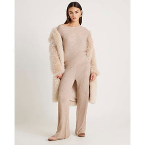 Gold Glitter Wide Leg Trousers