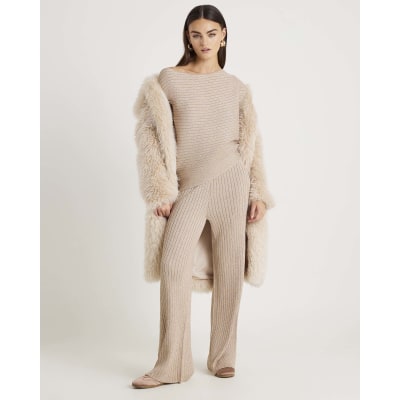 Gold Glitter Wide Leg Trousers