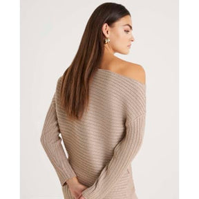 Gold Long Sleeve Glitter One Shoulder Top