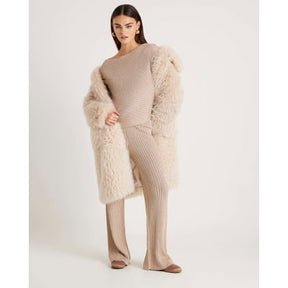 Gold Long Sleeve Glitter One Shoulder Top