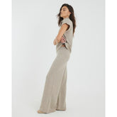 Gold Lurex Wide Leg Trousers
