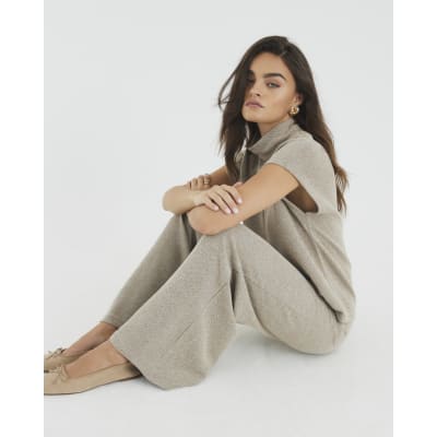 Gold Lurex Wide Leg Trousers