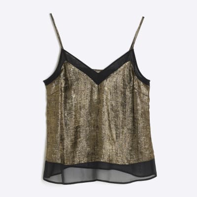 Gold Metallic Cami Top