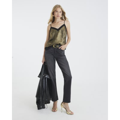 Gold Metallic Cami Top