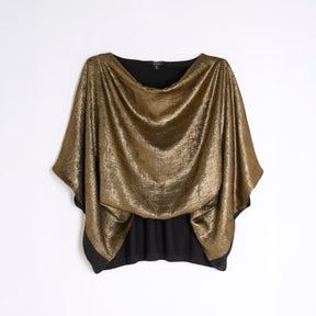 Gold Metallic Jersey Back Top