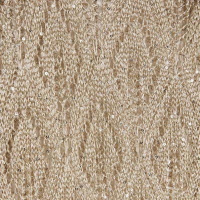 Gold Metallic Knit Maxi Dress
