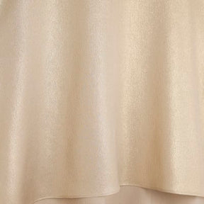 Gold Satin Short Sleeve Turn Up Cuff T-shirt