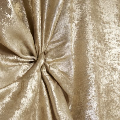 Gold Short Sleeve Knot Front Top