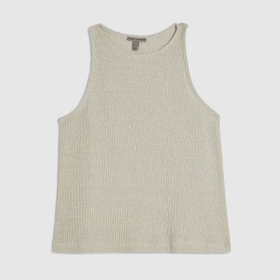 Gold Sleeveless Metallic Vest Top