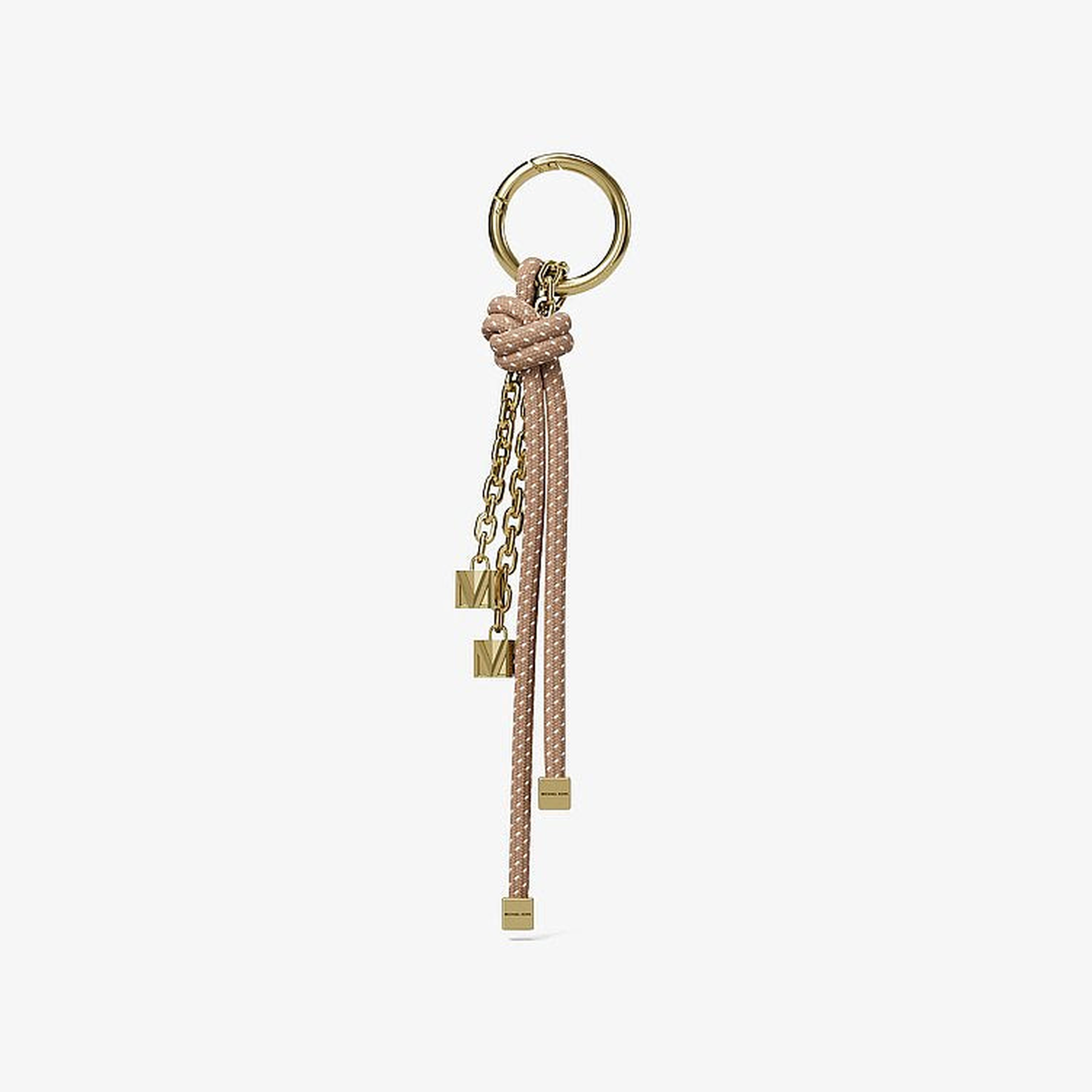 Gold-Tone and Speckled Cord Bag Charm