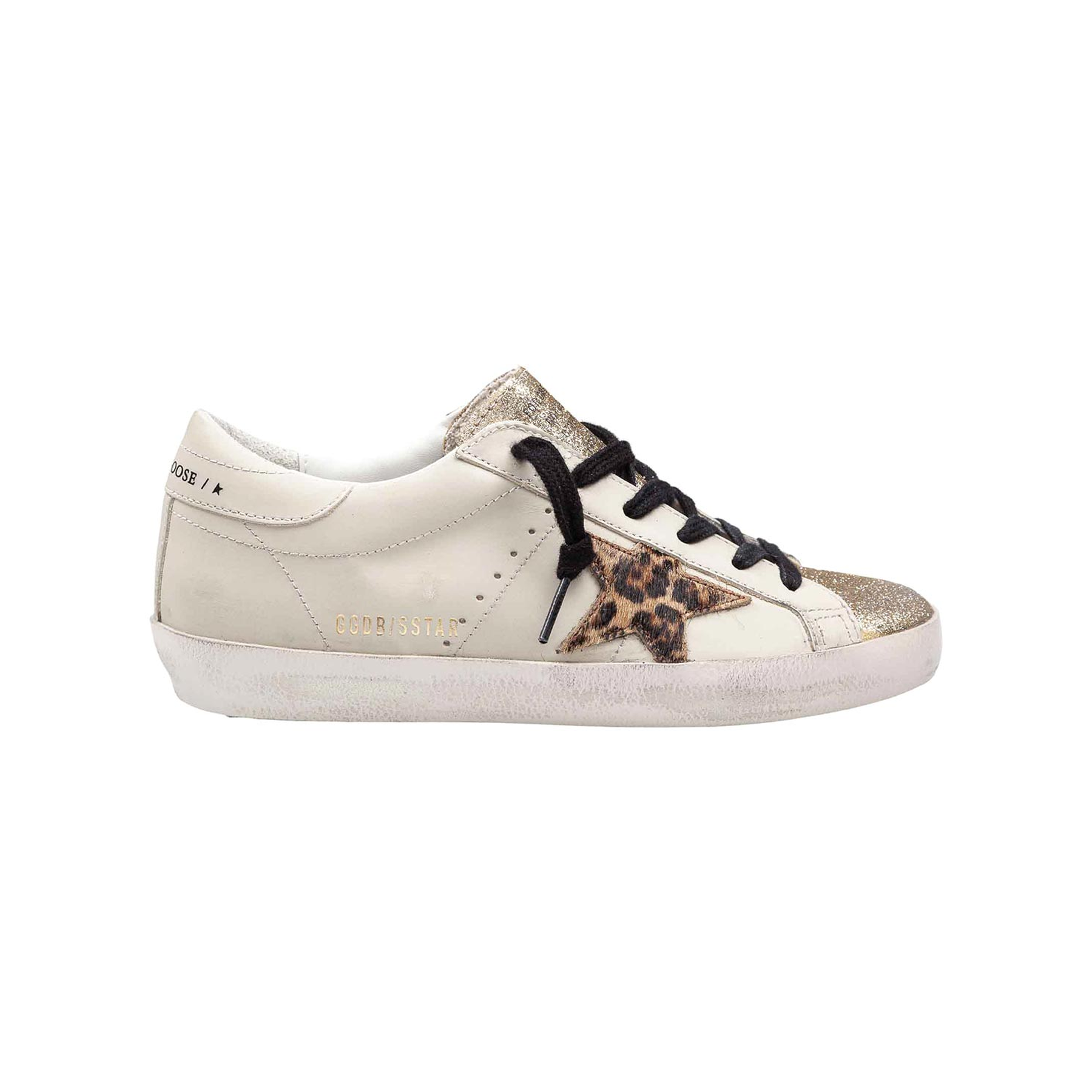 Golden Goose Super star sneakers in glitter gold