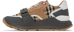 Burberry Gray Ramsey Check Sneakers