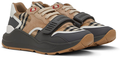 Burberry Gray Ramsey Check Sneakers