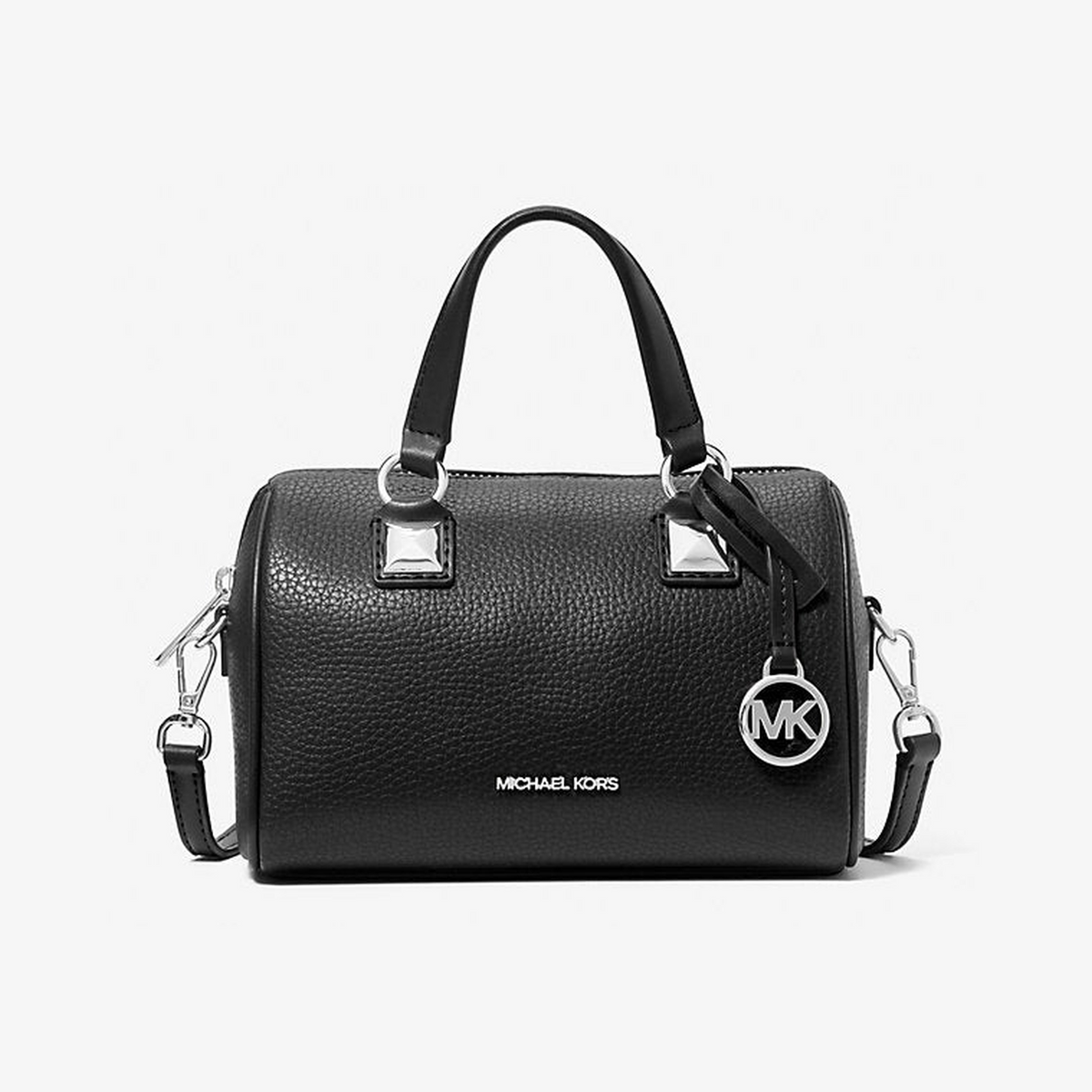 Grayson Small Pebbled Leather Duffel Crossbody Bag