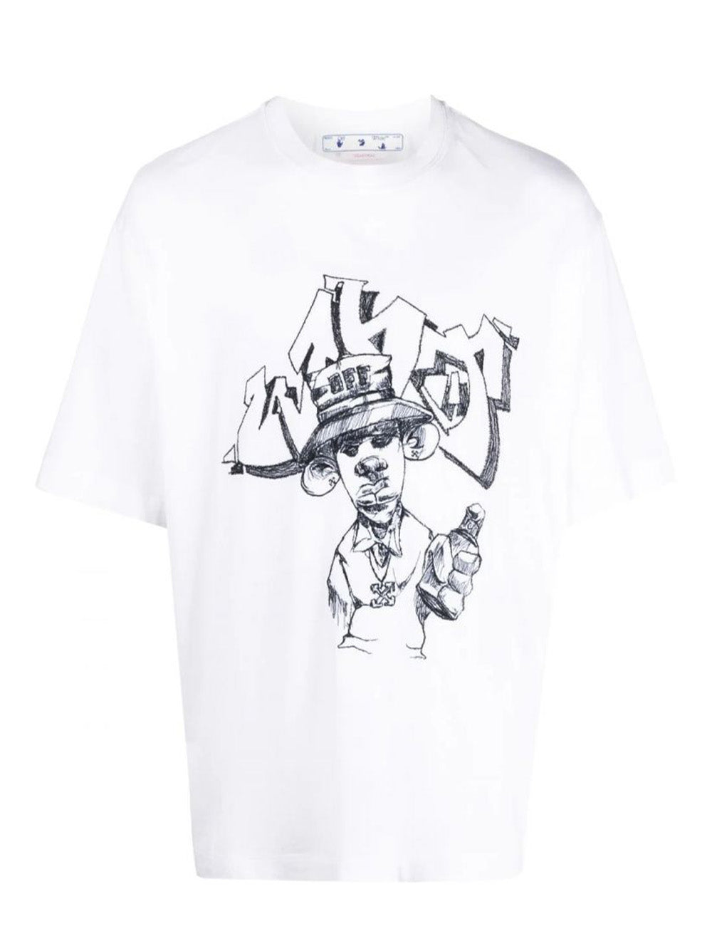 Off-White Graff Freest Over Skate Short-Sleeve T-Shirt in White