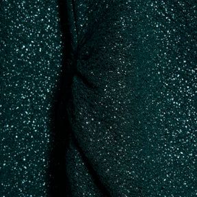 Green Asymmetric Glitter Mini Dress