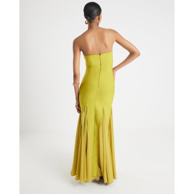 Green Bandeau Bodycon Maxi Dress