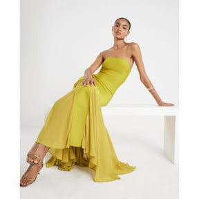 Green Bandeau Bodycon Maxi Dress