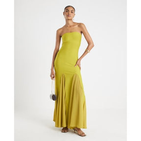 Green Bandeau Bodycon Maxi Dress