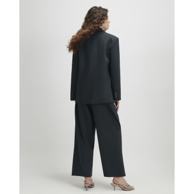Green Barrel Leg Trousers