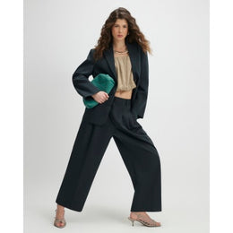 Green Barrel Leg Trousers
