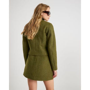 Green Boucle Fringed Trophy Jacket