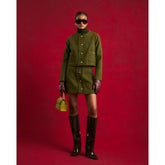 Green Boucle Fringed Trophy Jacket