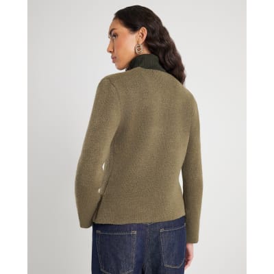 Green Button Detail Cardigan