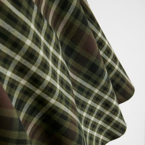 Green Check Belted Cape Mini Dress