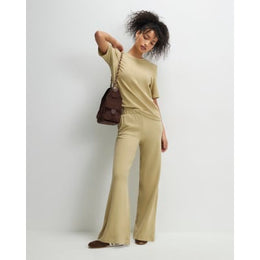 Green Cosy Wide Leg Joggers