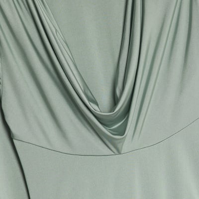 Green Cowl Neck Bodysuit