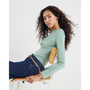 Green Cowl Neck Bodysuit