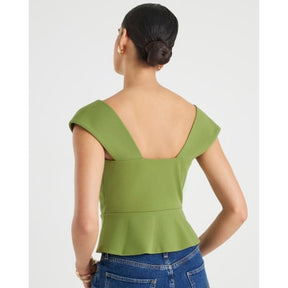 Green Cowl neck Corset Top